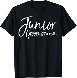 Wedding Bridal Party Gift for Groomsmen Junior Groomsman T-Shirt