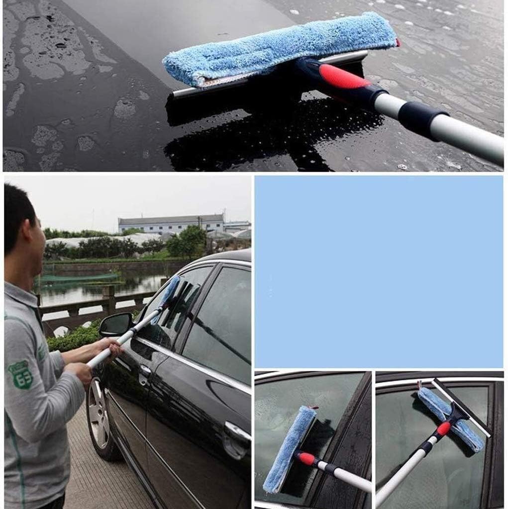 Retractable Window Cleaner-Window Squeegee Scrubber Telescopic Window Cleaner Professional Cleaning Detachable Microfiber Brush