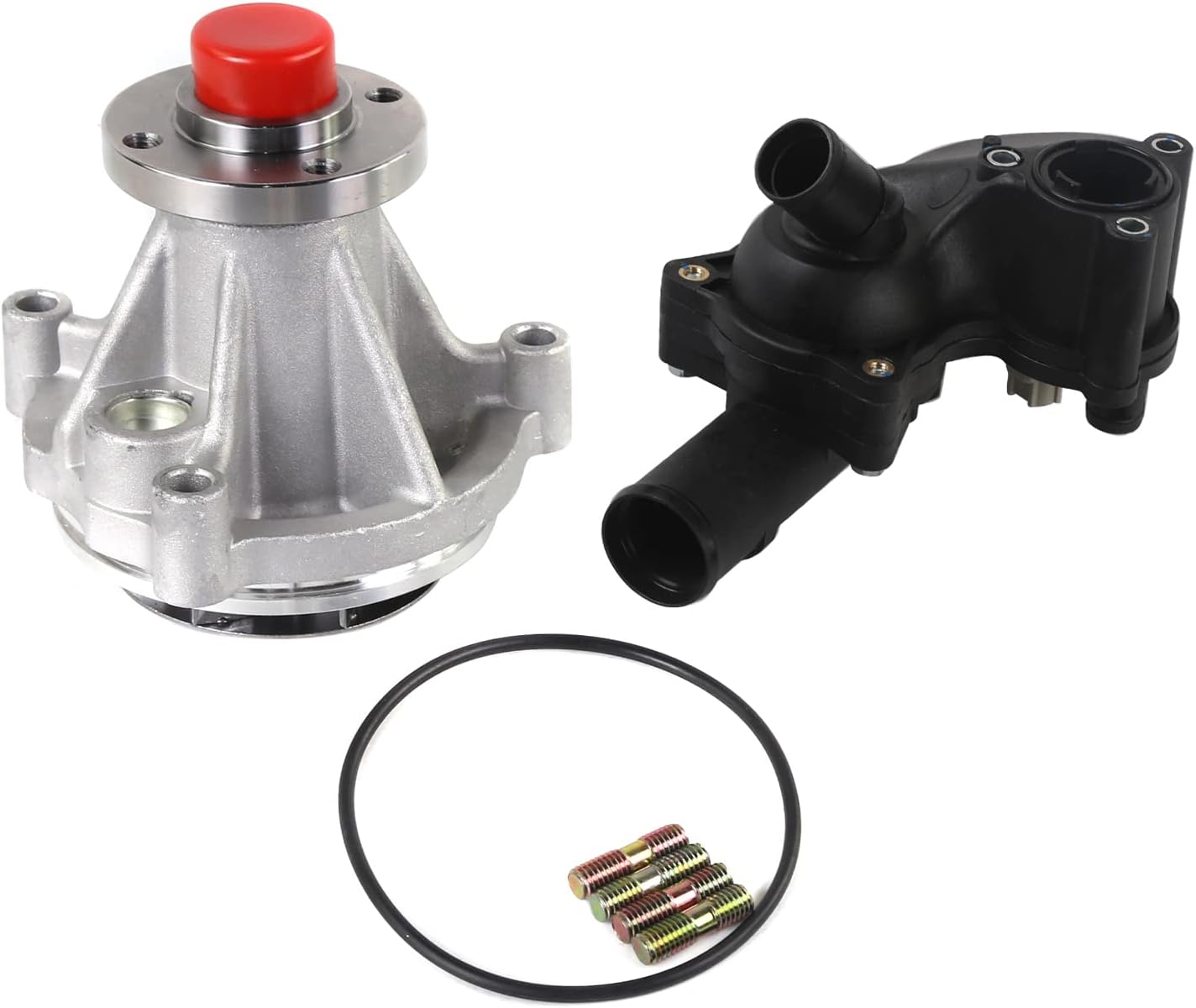 Water Pump Thermostat Housing Assembly fit 2002-2010 for Mercury Mountaineer 4.6L, 2002-2010 for Ford Explorer 4.6L, 2007-2010 for Ford Explorer Sport Trac 4.6L