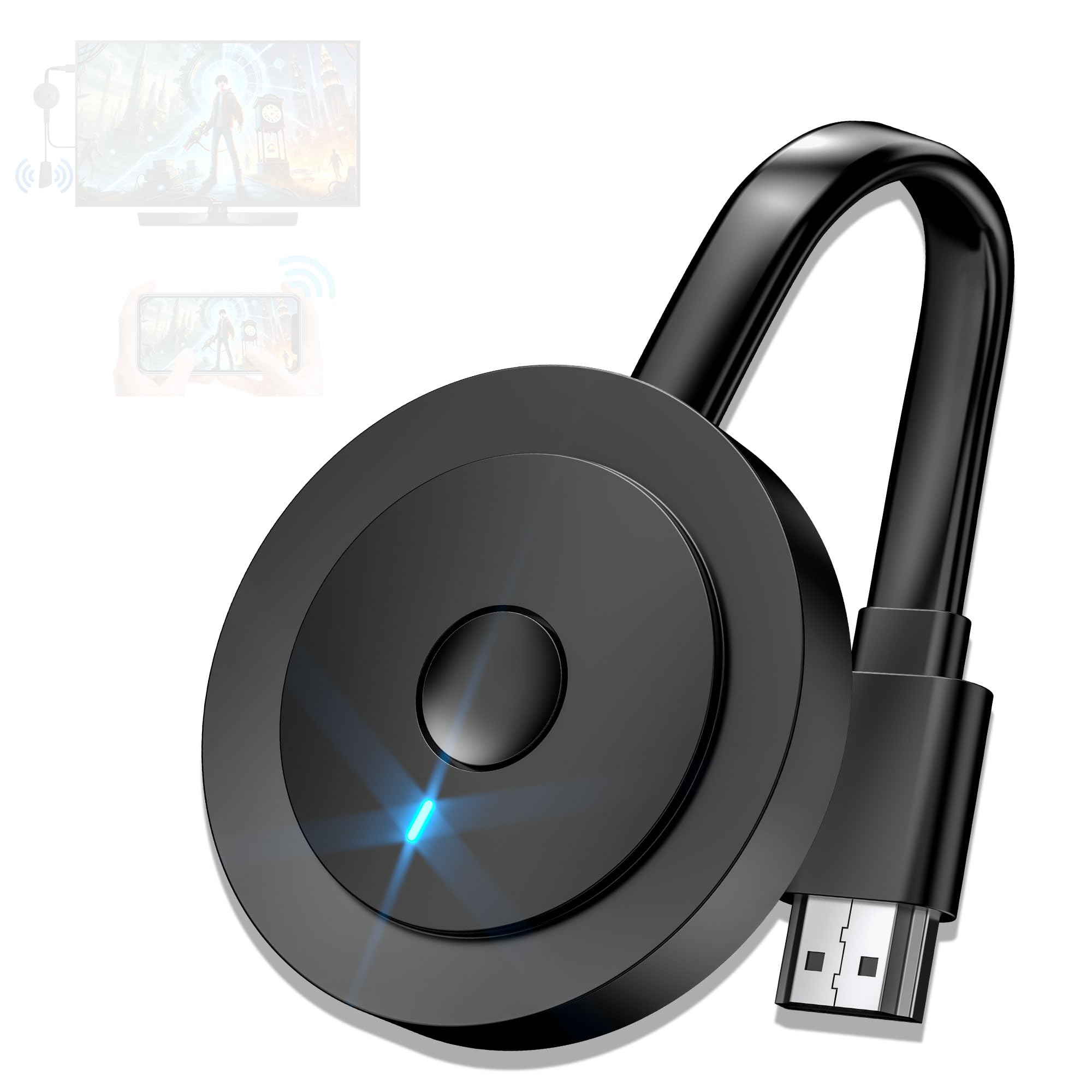 Adattatore HDMI Wireless,SOCLLLife Dongle HDMI Wireless,HD Miracast Dongle Adattatore, Stream Schermo & Video, Supporta Miracast/DLNA/Airplay per i*OS/Android/Windows/Mac i*OS/Monitor/Proiettore