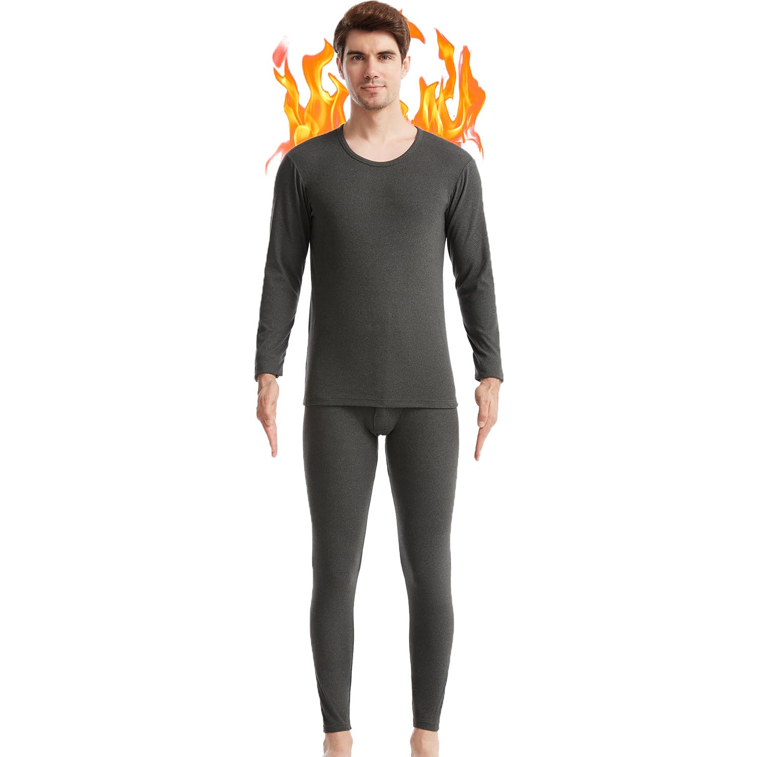 Herren-Thermounterwäsche-Set, Lange Unterhose, Thermounterwä