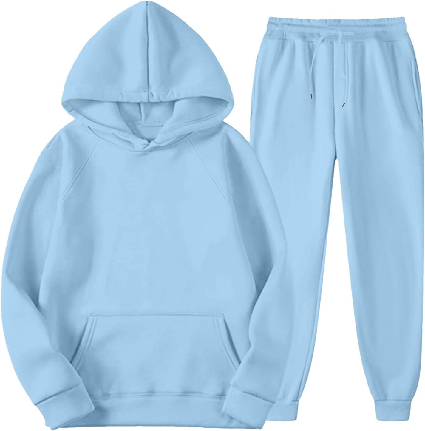Girls' Sweatsuit 2 Pcs Printed Button Down Hooded Sweatshirts And Jogger Sweatpants Set 3 To 12Y