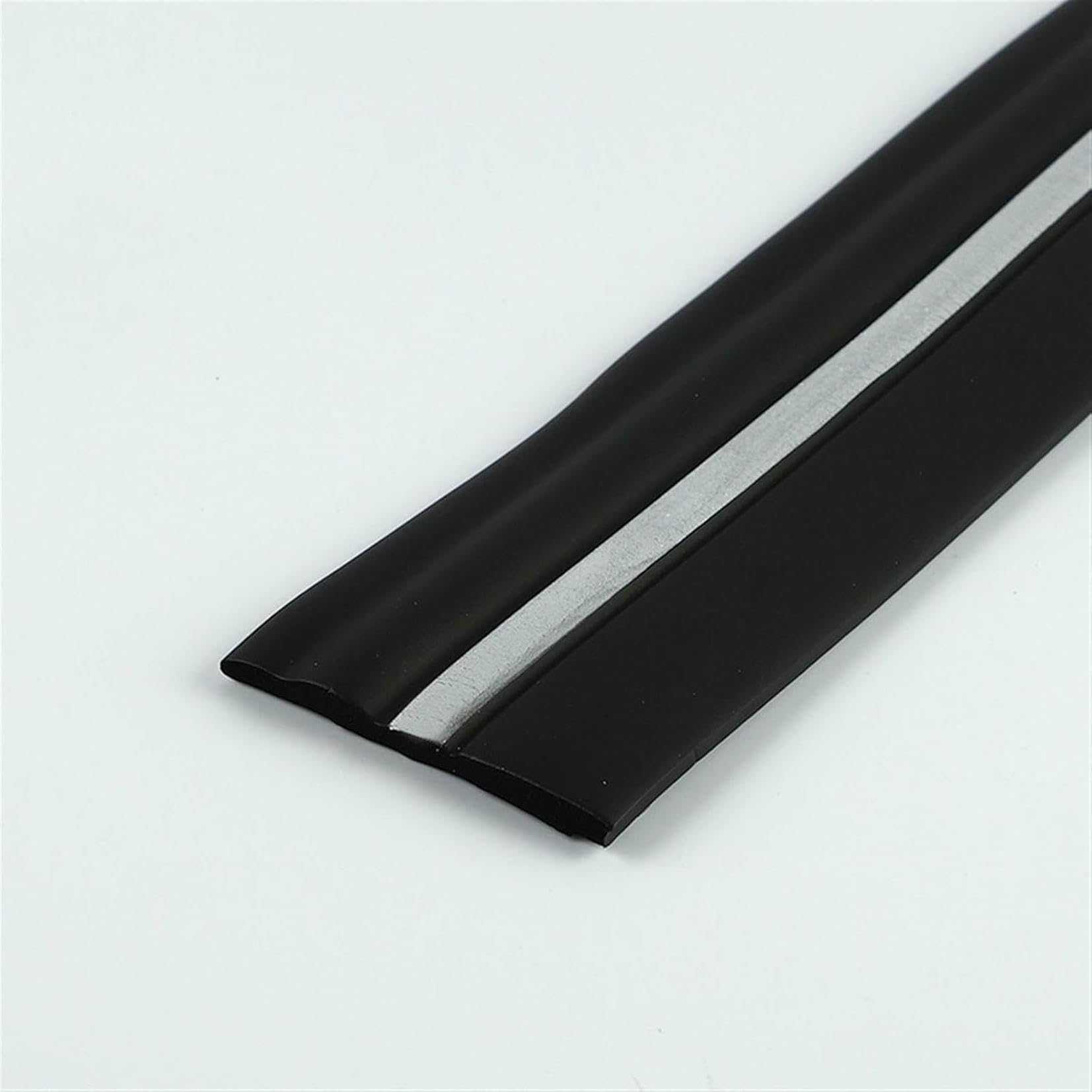 Moldura flexible de vinilo blanco y negro plata de 4 pulgadas y 10 metros autoadhesiva