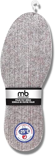 Moneysworth & Best Polar Men's Warmth Down to -25c Felt Insole, 7