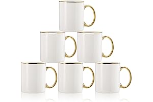 mcwhorter 6 piece coffee mug set gold