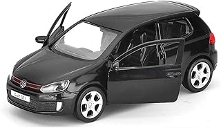 Alloy Die cast Models Car 1 36 for Volkswagen Golf GTI Alloy Die-Casting Car Model Simulation Pull Back Children's Toy Car Collection Replica Scale Toys 2022 2023 (Color : Black)