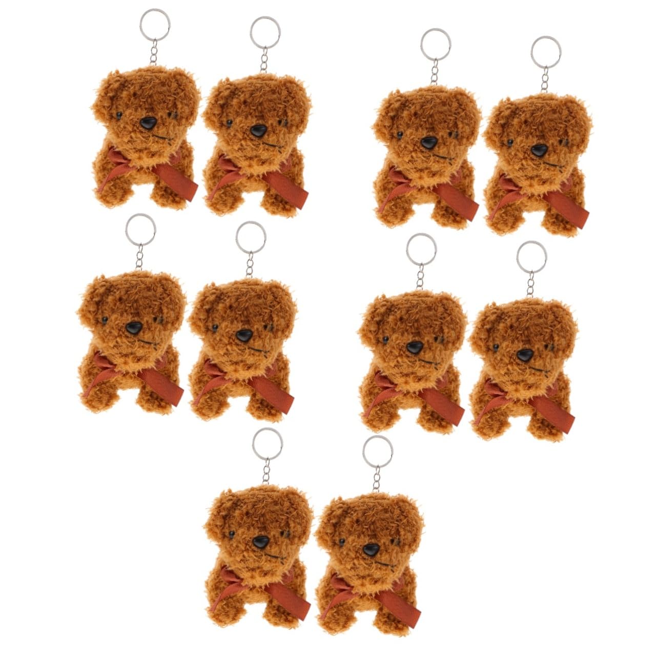 UPKOCH 10pezzi Portachiavi Animali Peluche Ciondolo Per Zaini Con Cagnolino Di Peluche Accessori Chic e Originali Per Chiavi e Borse Per Amanti Degli Animali
