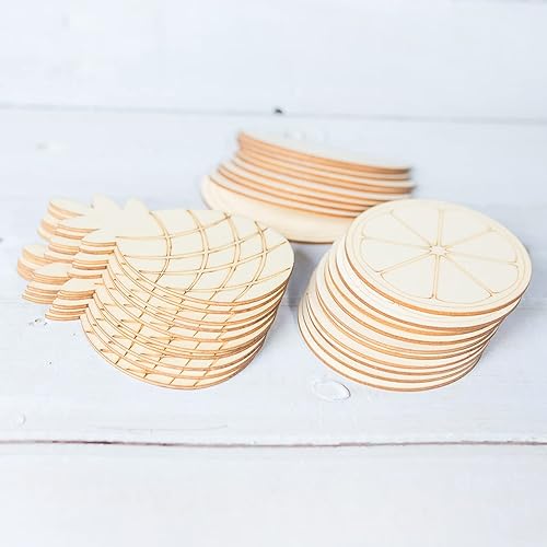 Miniatura 4 de Decoración de madera de frutas para manualidades, limón, sandía, piña, madera sin terminar, para boda, fiesta de cumpleaños, decoración de fiesta