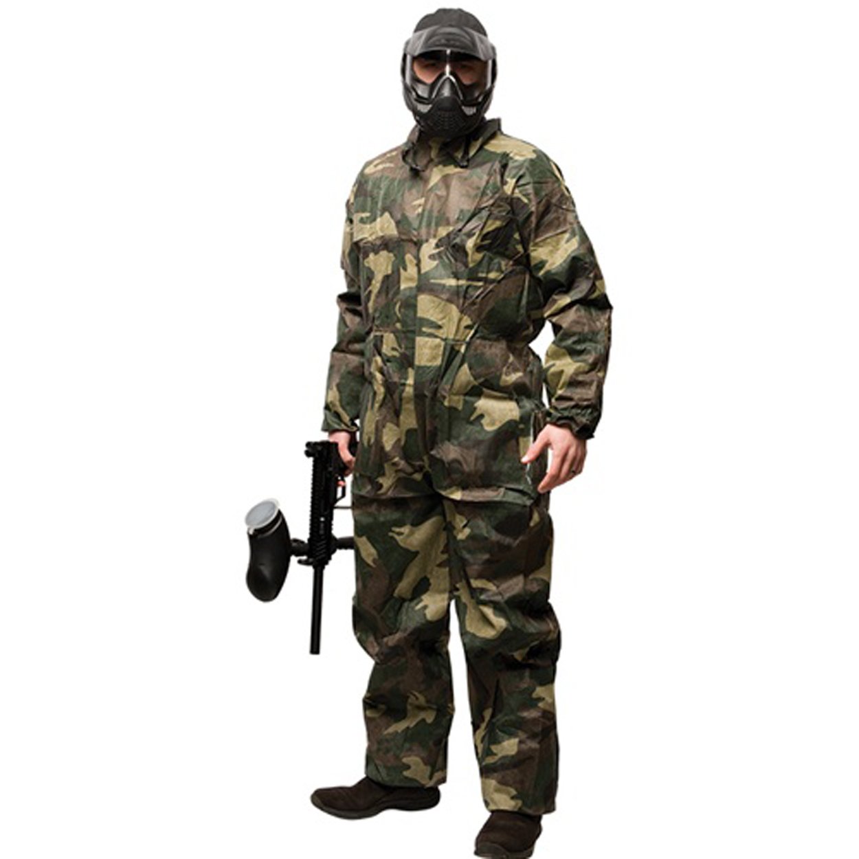 Disposable Paintball Coveralls / Jumpsuit - Camo - Small