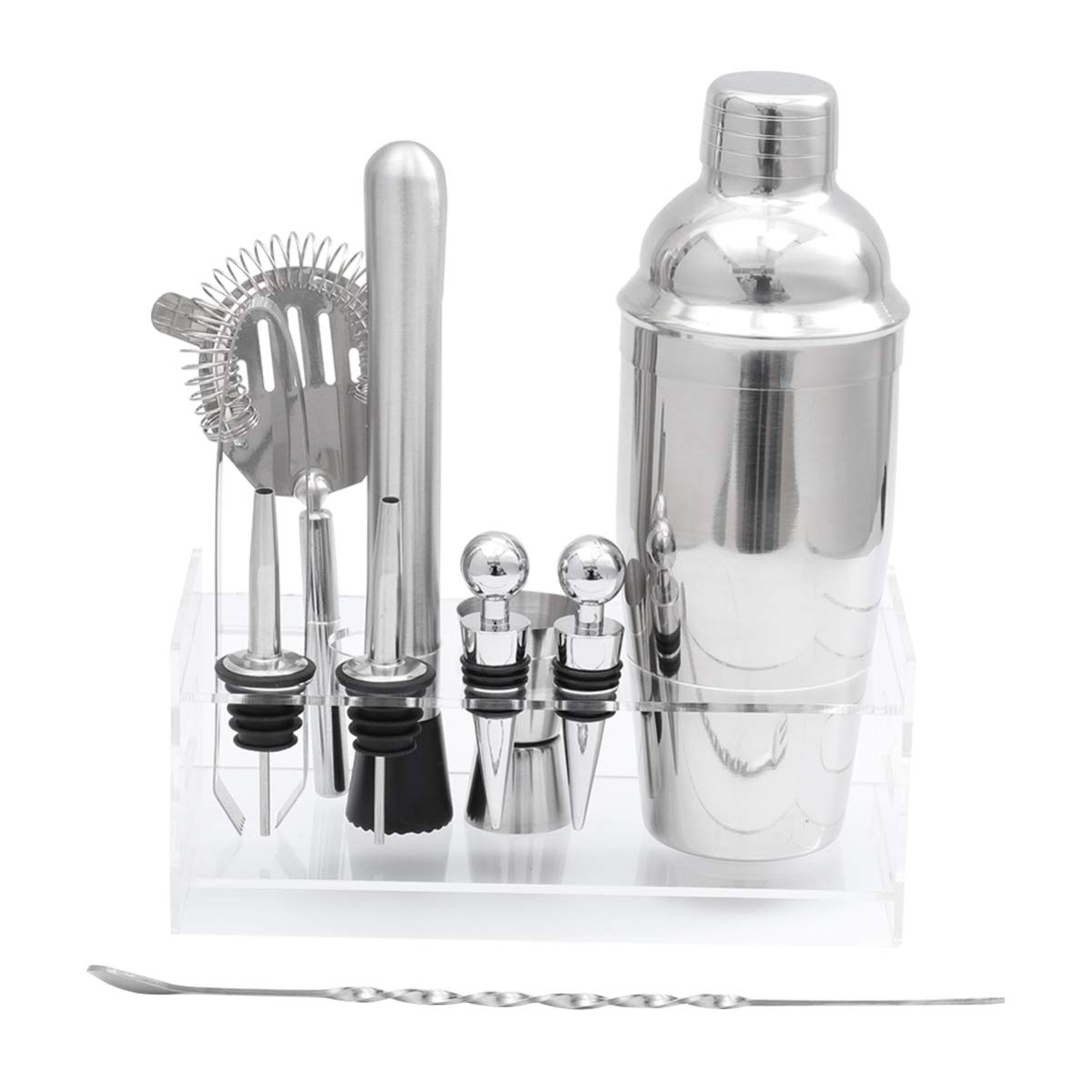 Outils de bar LABRIMP 12 pièces avec shaker à cocktail en inox et base acrylique