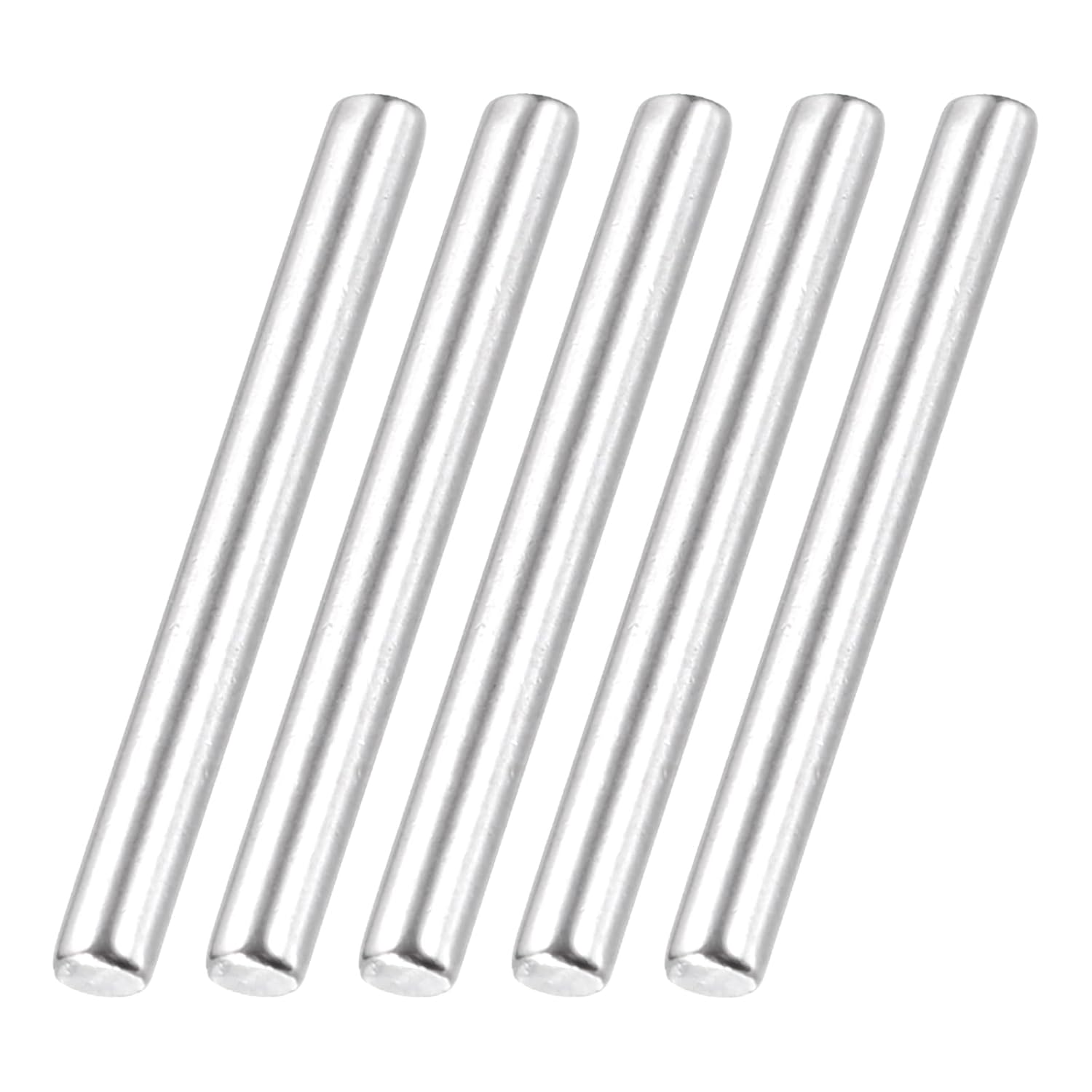 MECCANIXITY 60 Pack RC Wheel Axle Pin, 1.5x15mm Steel Hex Wheel Hub Nut Pin Replacement for DIY RC Car Truck Boat Helicopter Model Part, Silver