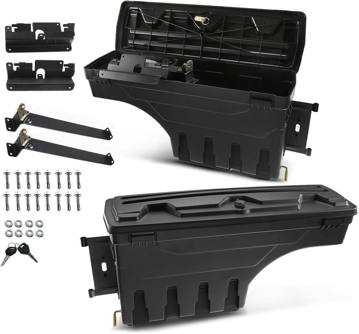 2 Truck Bed Storage Box Toolbox Both Sides Compatible with T-USPTB003LR