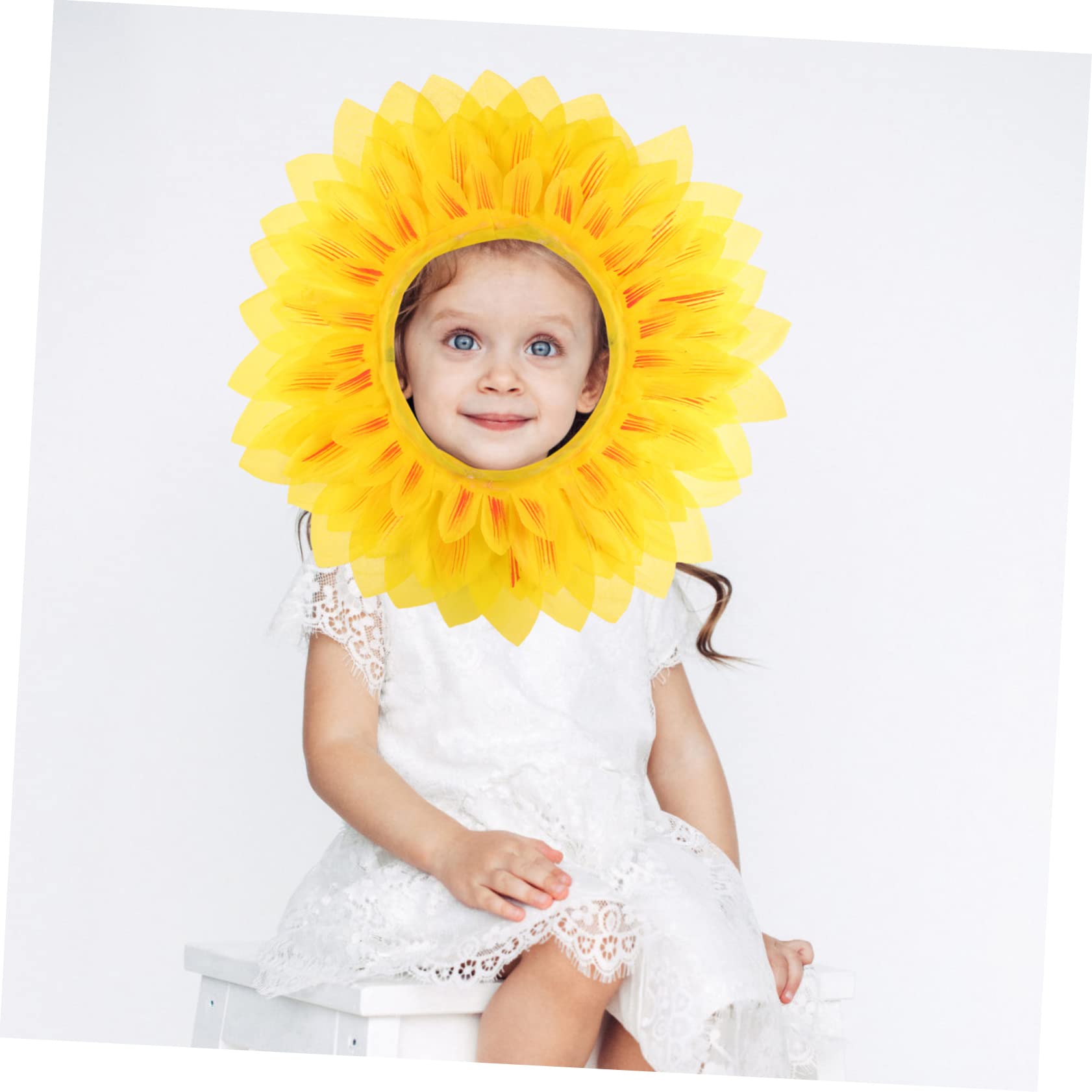 DOITOOL 2juegos Diadema De Flores De Girasol Divertida Para Disfraces y Fiestas Accesorios De Carnaval Para Mascotas Guantes Para Halloween y Bodas