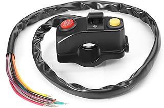 WCHAOEN 7 / 8inch Motorrad Lenkerhalterung Roller ATV Bike Kill Horn Abblend- / Fernlichtschalter Ersatzteile