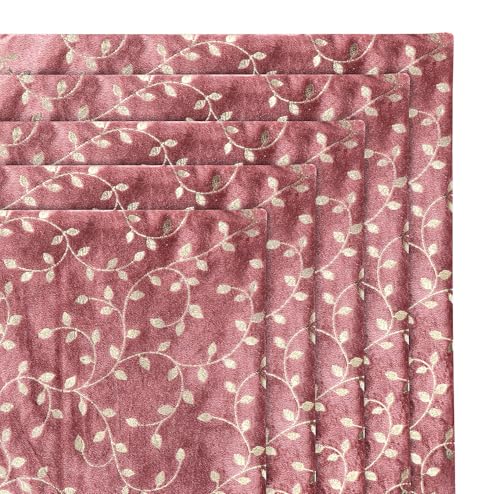 Image of RD TREND Premium Velvet Cushion Covers Set of 5 | Soft Decorative Throw Pillow Covers for Sofa, Bed & Living Room | Cushion Cover 24 inch x 24 inch (60x60 cm) Dusty Rose
