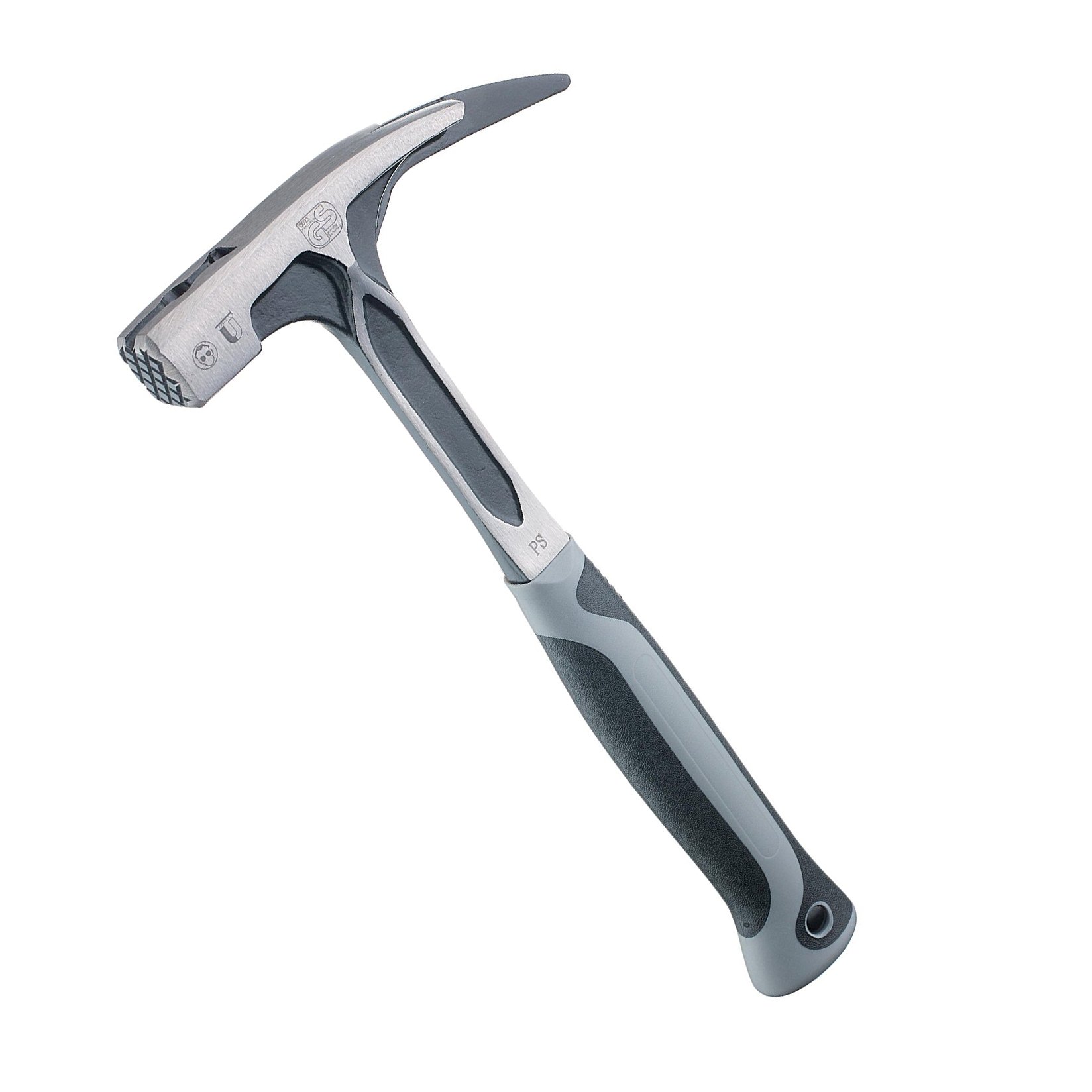 Ruthe 6006041019 Młotek dachowy stolarski z uchwytem z litego stali, wielokolorowy, 600 g