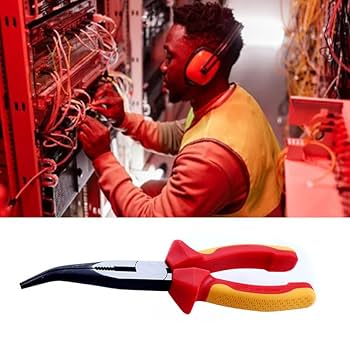 その他 The Nosebleeds 8-Inch Insulated Bent Needle Nose Pliers - 1000v High
