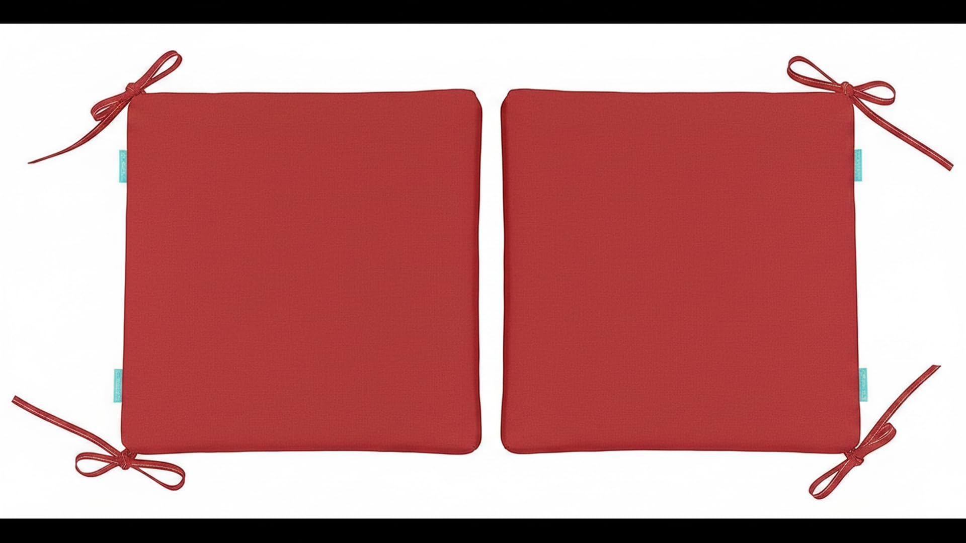 H B MSALA Outdoor Indoor Seat Cushions, Square Foam Dining Chair Pads,All Weather, 16"x16"x2",2 Count (Maroon)-image-10