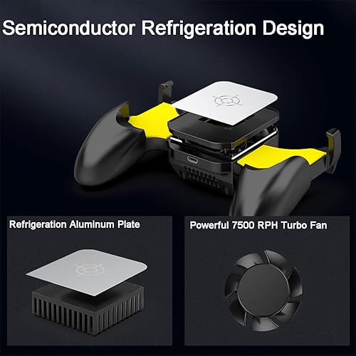 Miniatura 3 de Mobile PUBG Game Controller Handle Grip With Cooling Fan Triggers Phone L1R1 Trigger Cooler Gamepad With Radiator For Phone iPhone Android iOS