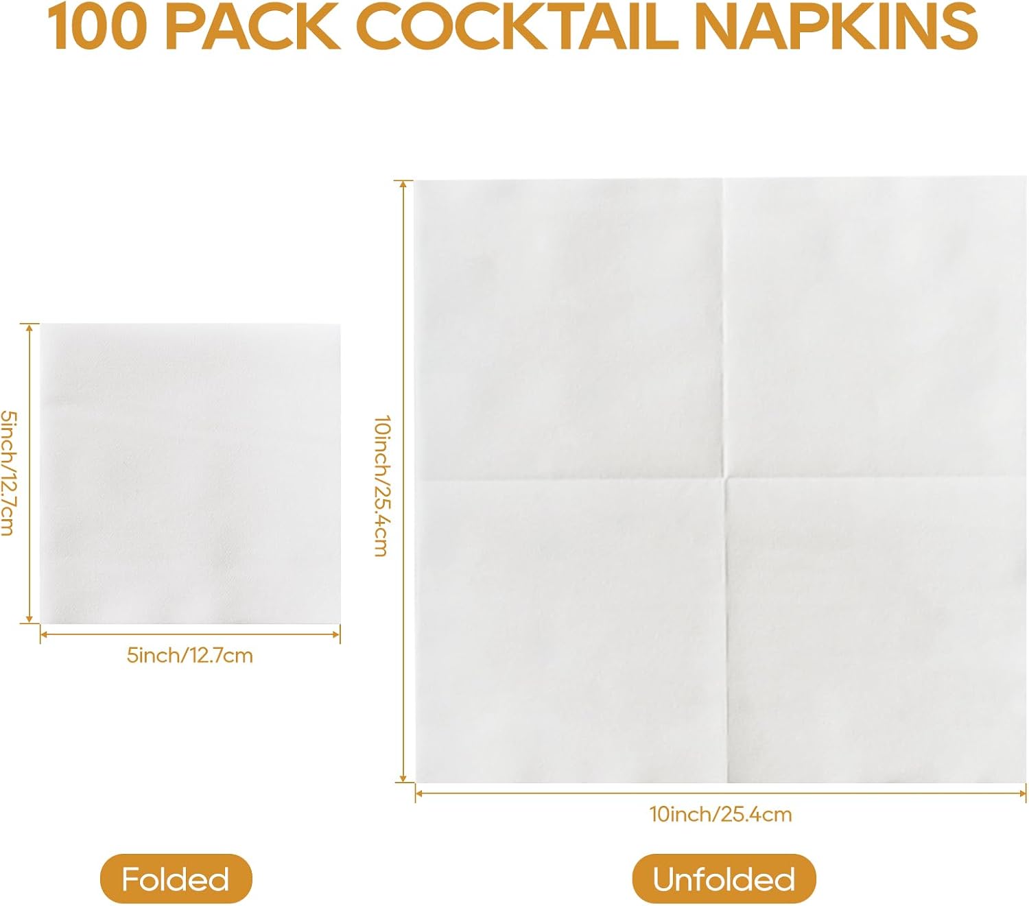 FOCUSLINE 100 Count Linen-Feel Disposable Cocktail Napkins image 2