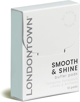LONDONTOWN Smooth & Shine Buffer Pads - Natural Nail Buffers for Smoothing, Shaping & High Shine Polishing | Travel Friendly, 10 Pieces