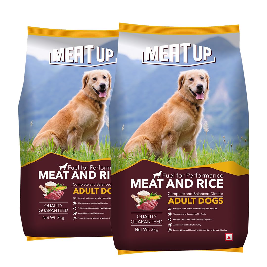 Meat Up Meat and Rice Adult Dry Dog Food, 3kg (Buy 1 Get 1 Free)-image-14