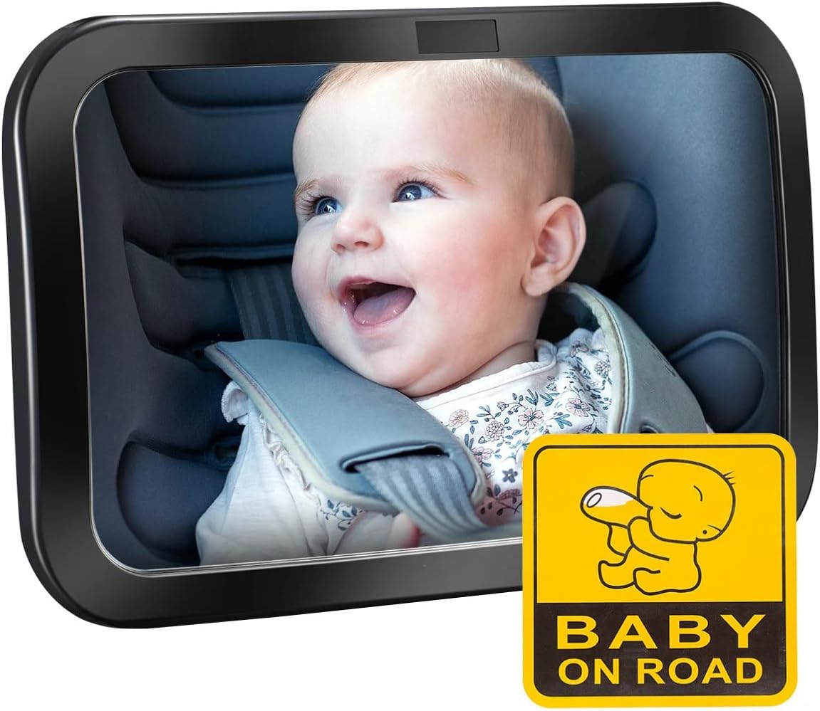 Baby Car Mirror for Back Seat, Adjustable Car Mirror Baby with Rear