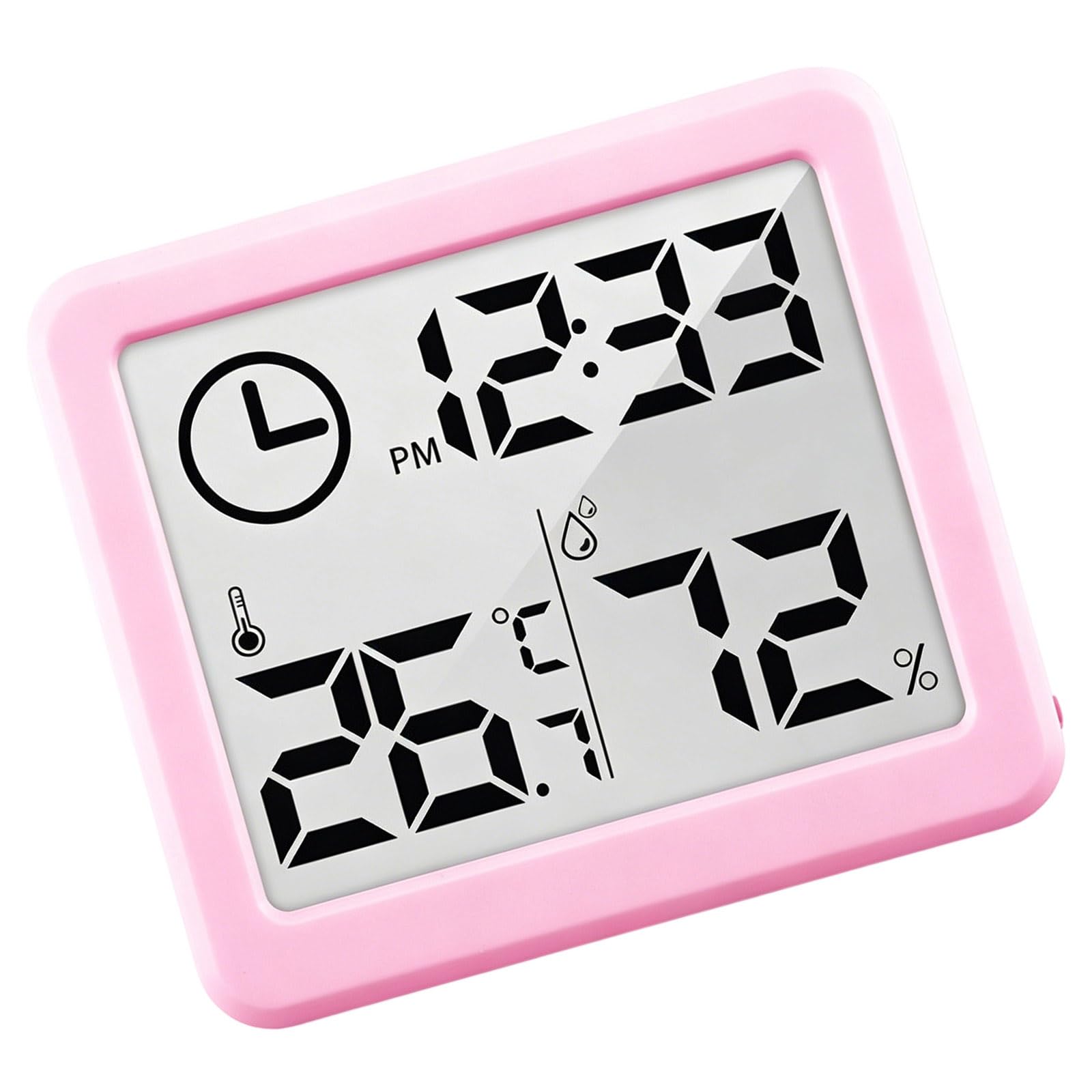 Tsophreniq A Digital Hygrometer Clock With Large Display Temperature Humidity Monitor For Home Indoor Temperature Humidity Monitor
