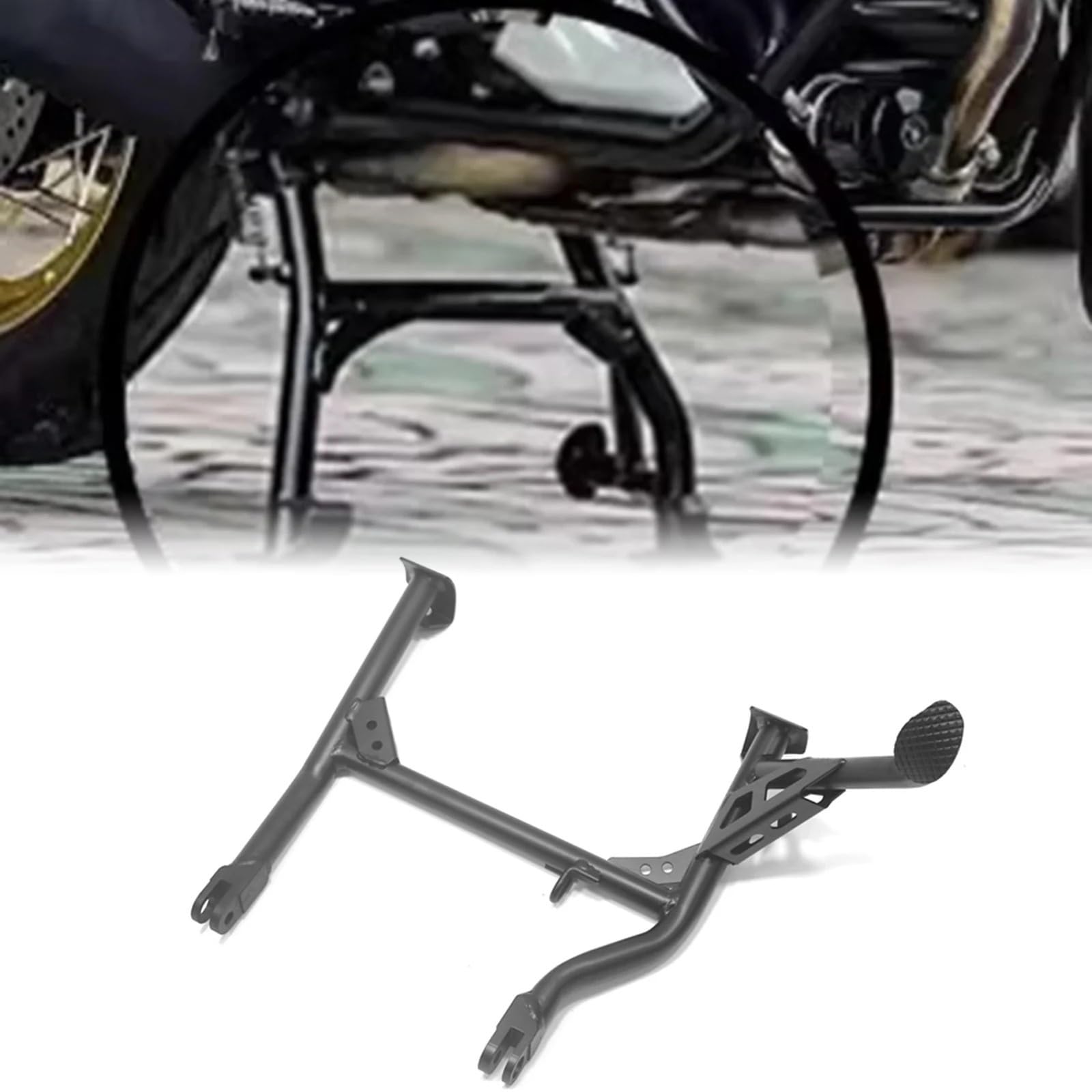 Mt8dkx Negro Motorcycle Parking Stand For V-Strom 250Sx 2022-2026 Motorcycle Foot Center Stand Middle Parking Kickstand Firm Frame Support Mount Bracket Wheel Mounting Holder
