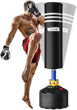 Dripex Free Standing Punching Bag for Adults, 69 Heavy Boxing Bag with Stand, Boxing Equipment for Fight Camp Home Gym