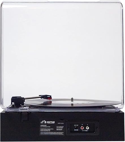 Miniatura 3 de Victor VHRP-1100 Lakeshore - Sistema de tocadiscos 5 en 1 con reproductor de discos, Bluetooth, reproducción y grabación USB, radio FM y altavoces