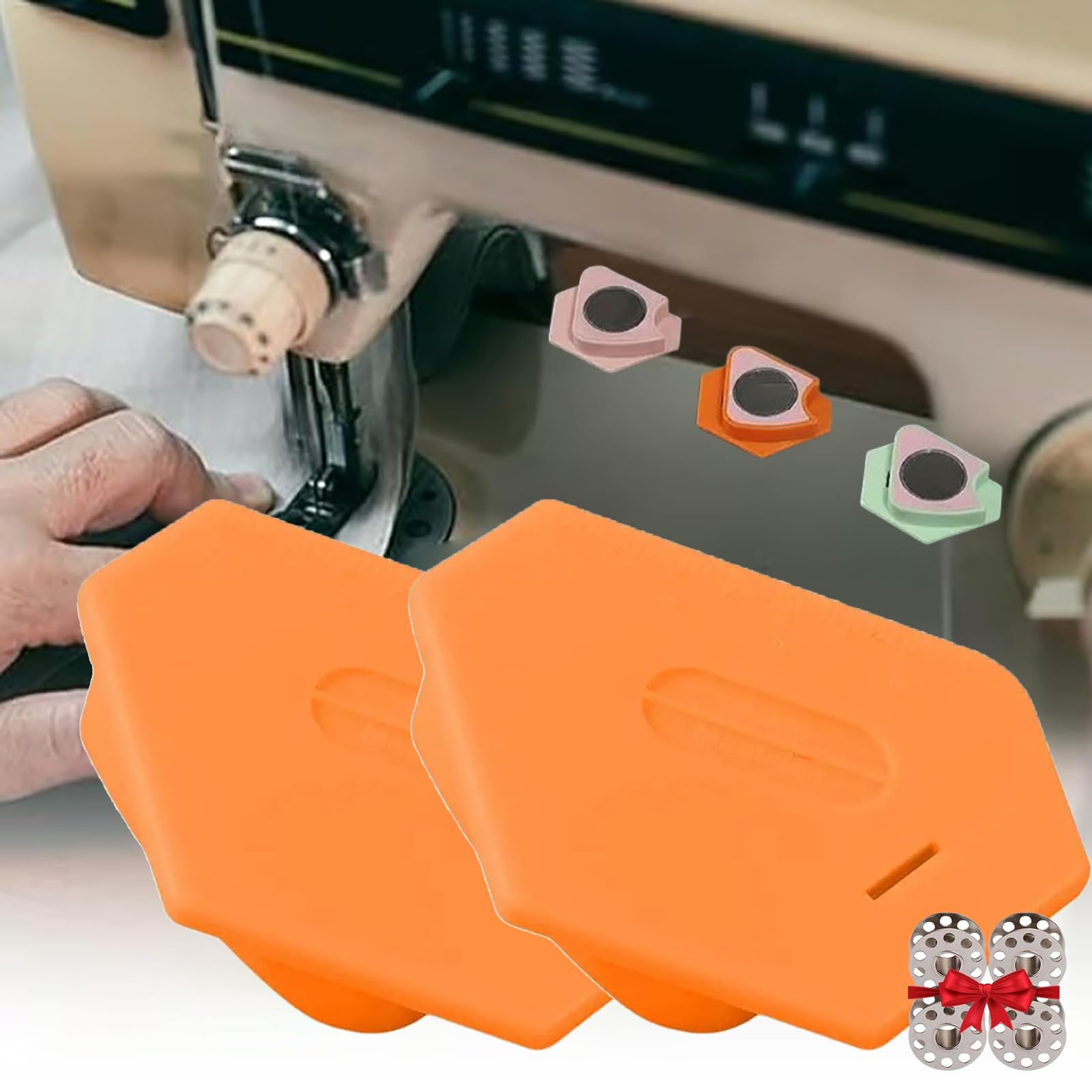Guía de costura magnética para máquina de coser, regla de guía de costura para máquina de coser, guía de costura magnética, guía de costura multifunción, guía de dobladillo con escala, accesorios de