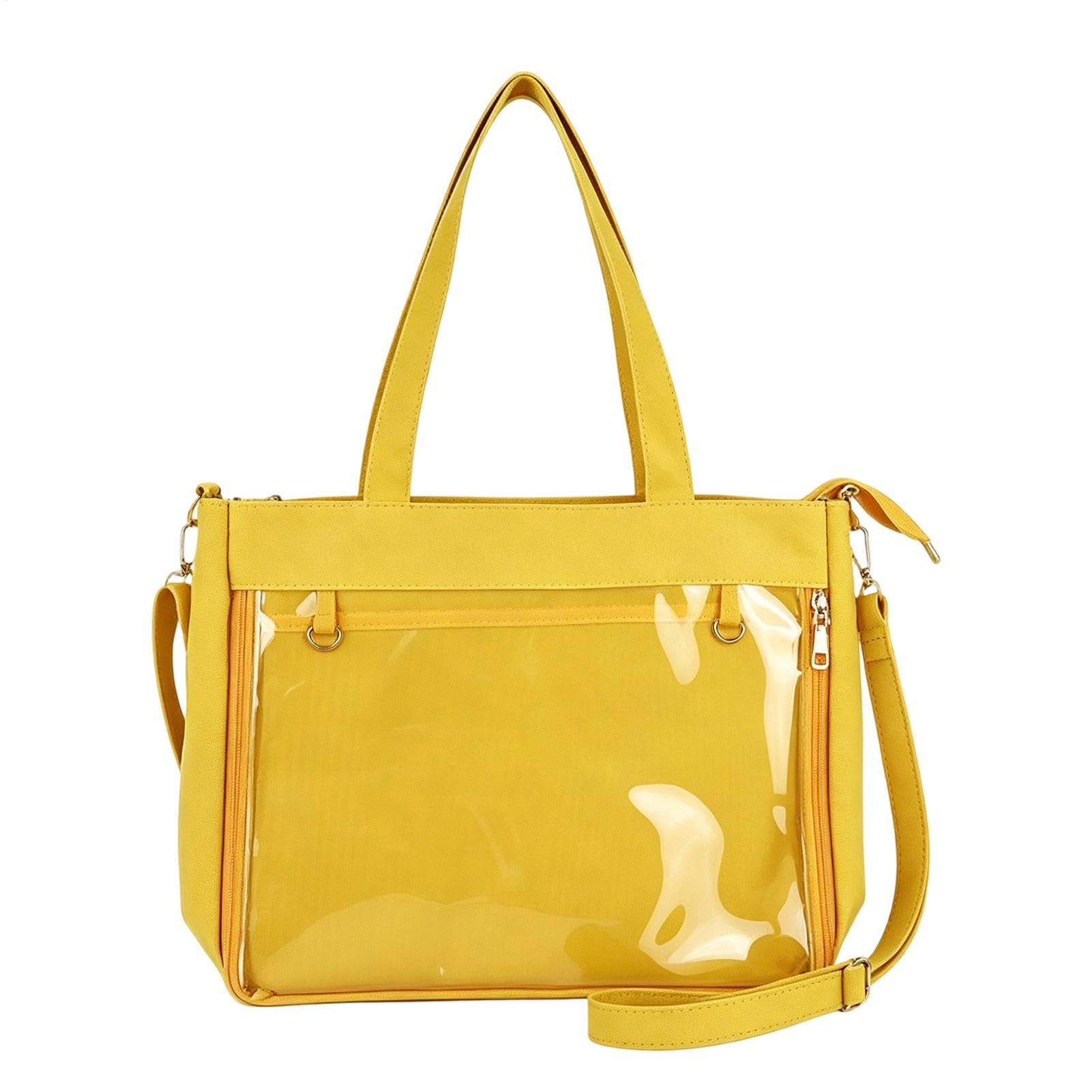 Sac fourre-tout avec fenêtre transparente grand format pour rangement et voyage