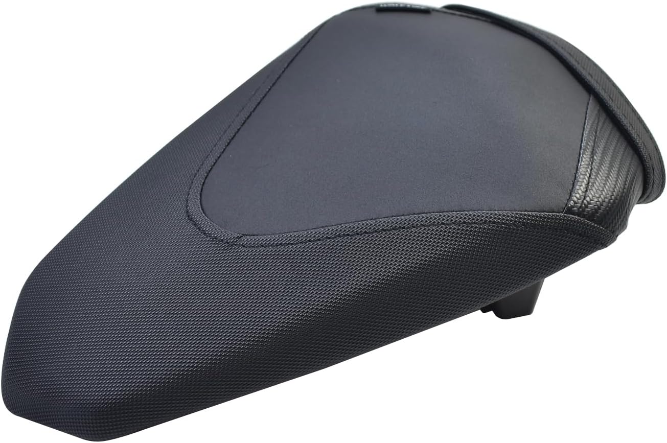 ShinKanSen Motorcycle Soft PU Leather Rear Pillion Seat Pad Set Seat Rear Passenger Seat Covers Replacement Compatible with Ka&wa&sa&ki Ninja 400 Z400 Z-400 Accessories 2018-2024 (Rear Seat-Black)
