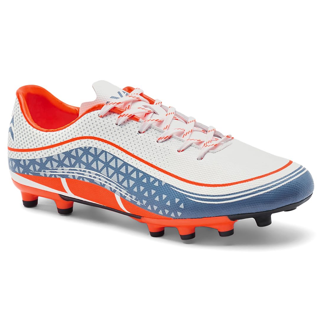 AVANT Mens CruiseX Football Shoes - Cushioned Insoles, Anti Skid Shoes with Rubber Studds, Outdoor Lightweight Football Boots Ideal for Hard, Ground Surfaces -10 UK (AVMSH104CL01UK10) White/Blue (B0CR1MHDCD) Amazon Price History, Amazon Price Tracker