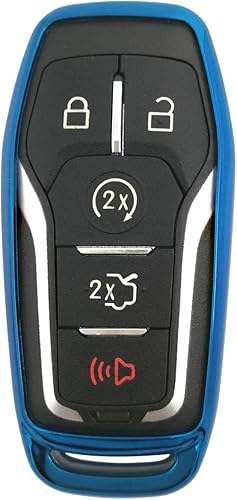 Miniatura 3 de Funda protectora de TPU azul para llave de auto para 2013 2014 2015 2016 2017 2018 Ford Fusion F-150 Edge Explorer Mustang Lincoln MKZ MKC 2345