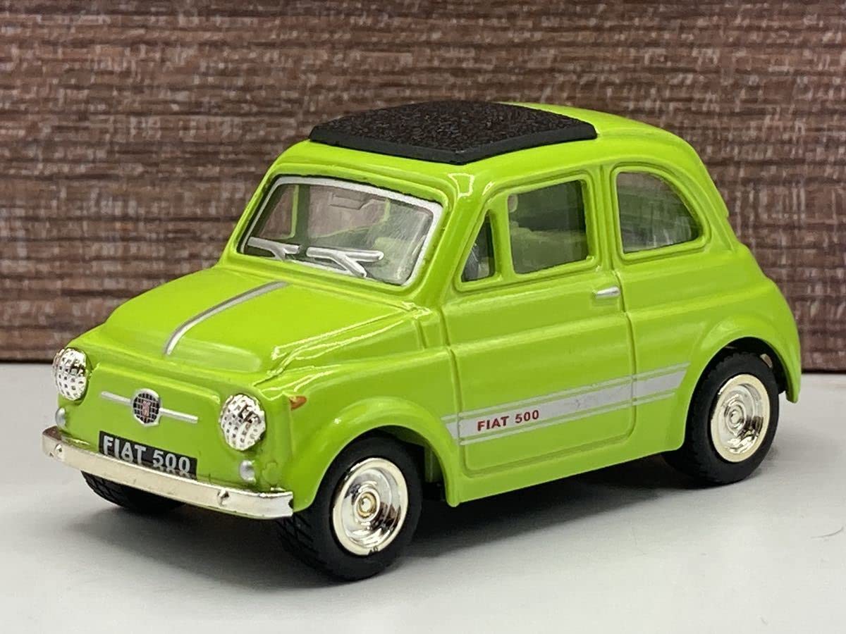 Amazon | プルバックカー 1/48 FIAT 500 フィアット グリーン 黄緑