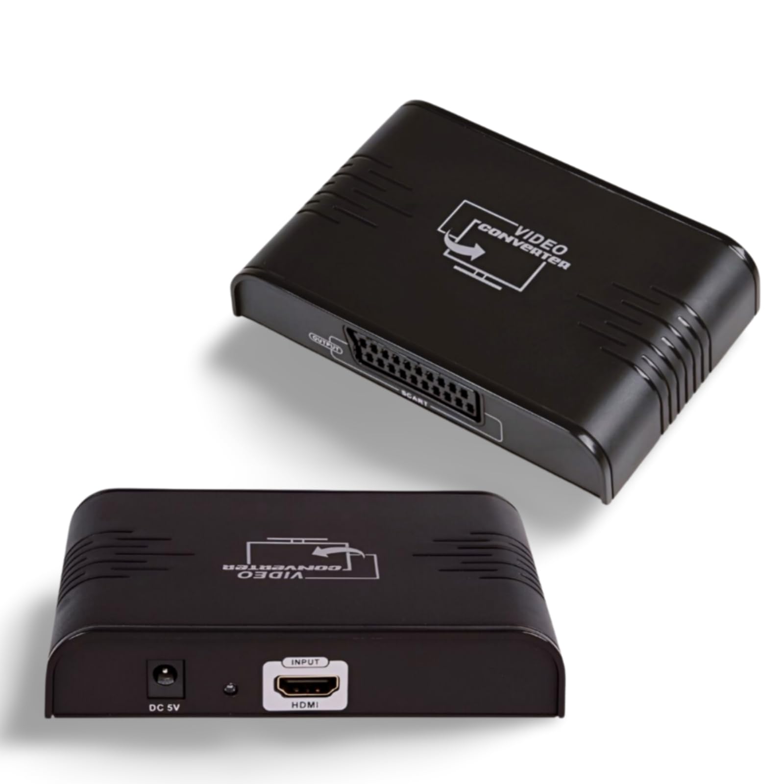A01CS - Adattatore convertitore HDMI a SCART, 1080P, ingresso HDMI a uscita SCART, per DVD, CRT-TV, Sky, PS3, VHS, VCR, con audio stereo HD, video composito, ideale per vecchi televisori