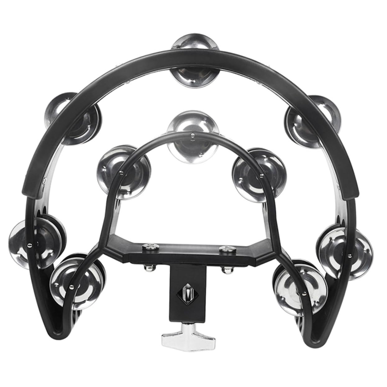 GALPADA Traditional Double Row Tambourine Hand Bell Music for Beginners Ergonomic Design Sound for Parties Special Occasions