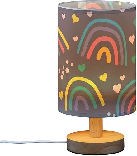 Miniatura 2 de GuoChe Bedside Lamps USB Lamps Burlap Pattern Rainbow Lamps for Small Spaces Glass Table lámparas de mesa para sala