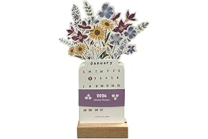 2024 Bloomy Flowers Desk Calendar: A Floral Delight for Your Workspace