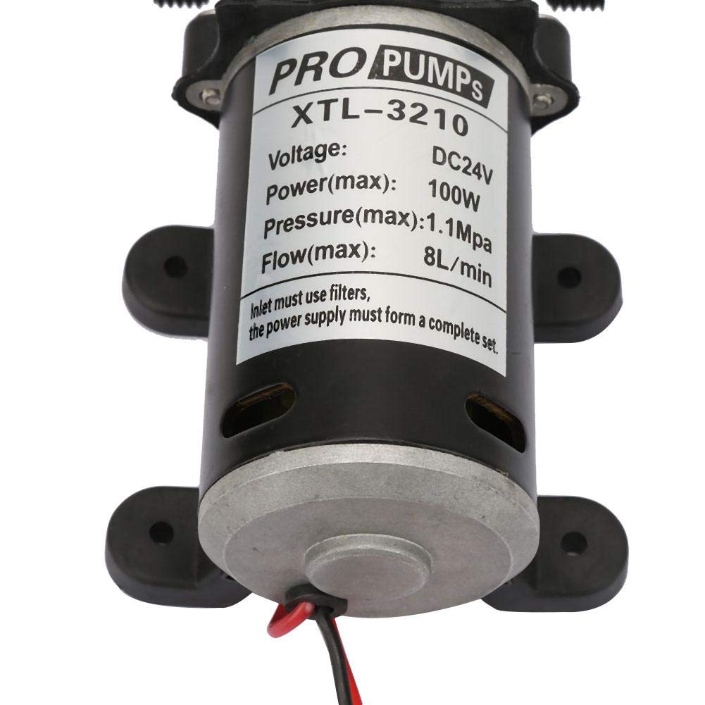 Pompa acqua ad alta pressione autoadescante a diaframma elettrico 24V 100W con pressostato 3210YD-24-100 flusso 8L / M 1.5M 70M per attrezzatura chimica, nave, riempimento di bevande