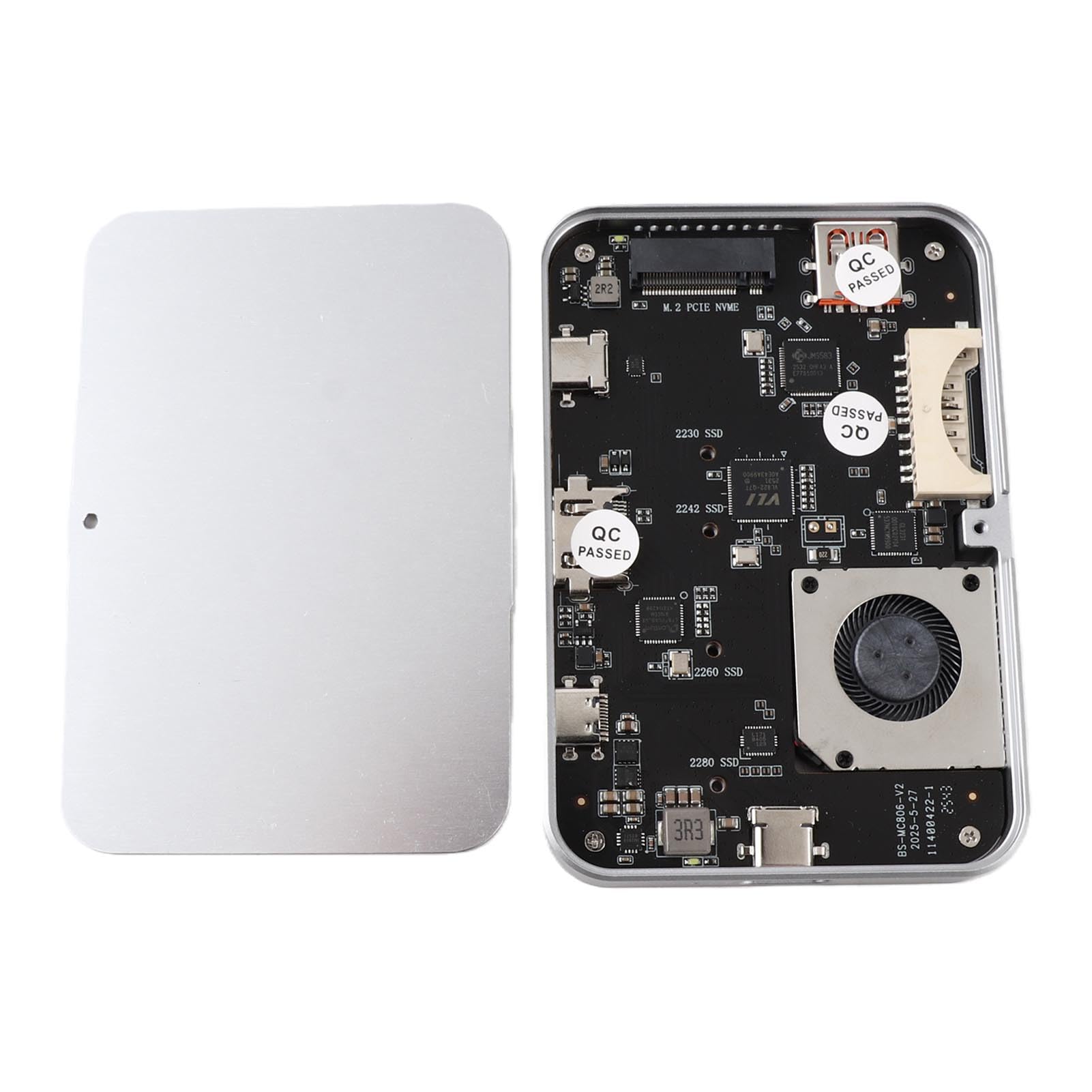 Tosuny Obudowa Dysku M.2 NVMe, 8 w 1 Hub USB C | 10Gbps USB 3.2 Transfer, 4K 60Hz Output, 100W PD, Dual SD Slots, for 2230 2242 2260 2280 SSD