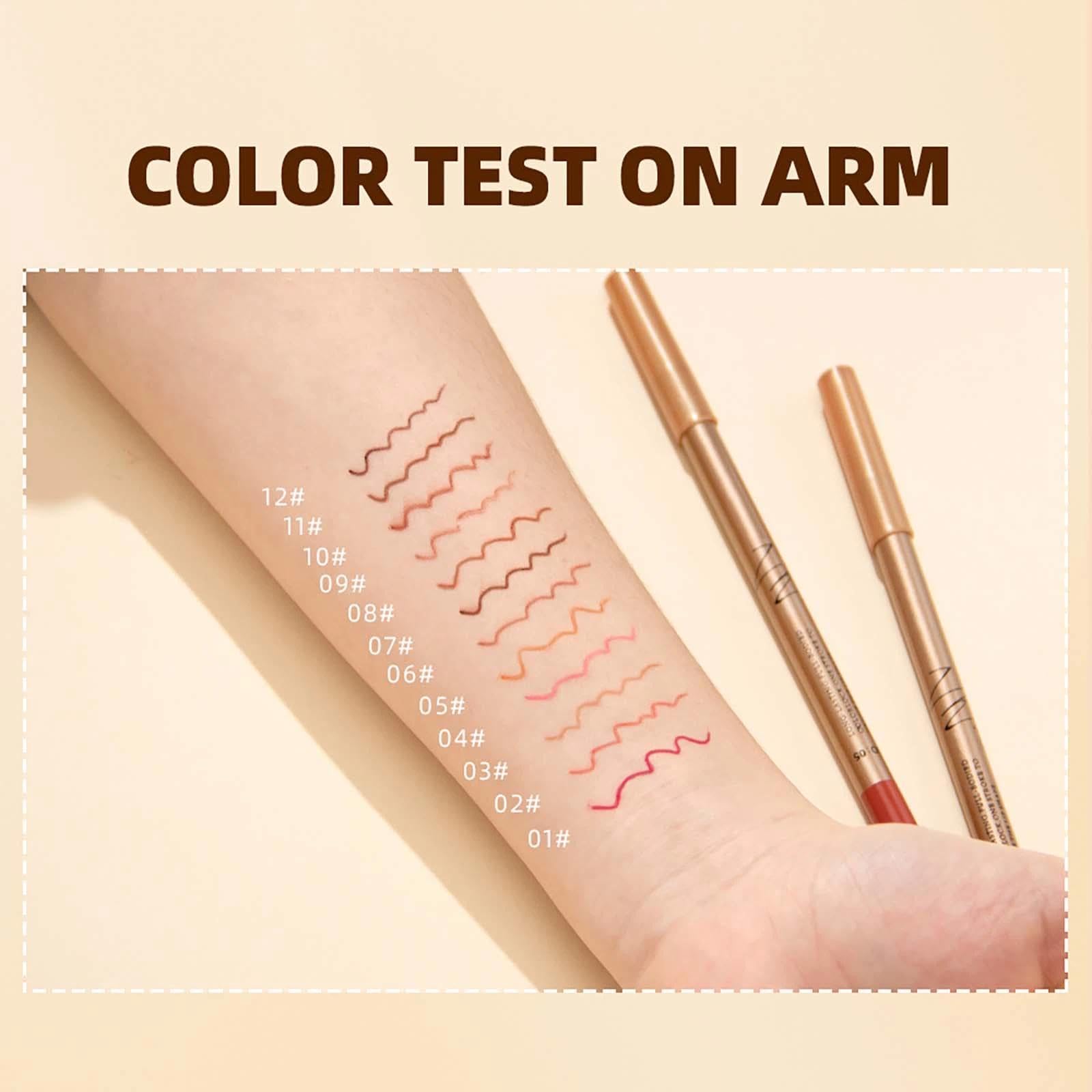 12 PCS Lip Liner Gloss Set, Lipstick Pencil Lip Liners Stain, Smooth Lips Stain for Women. Perfect for Everyday Wear - Image 4