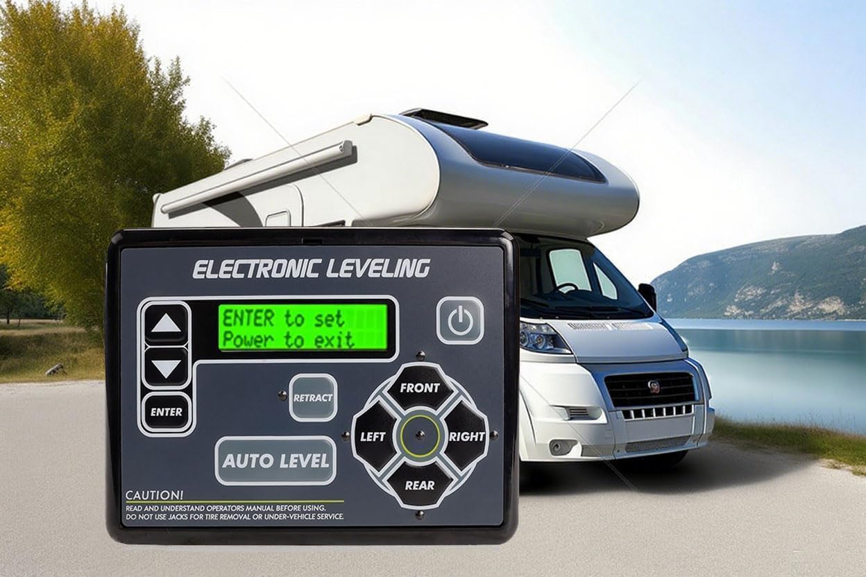 421484 RV Leveling touchpad Replacement for Lippert RV 5th Wheel and Travel Trailer Leveling System - with Auto-Leveling Button Compatible with Ground Control TT and Other Lippert 421484