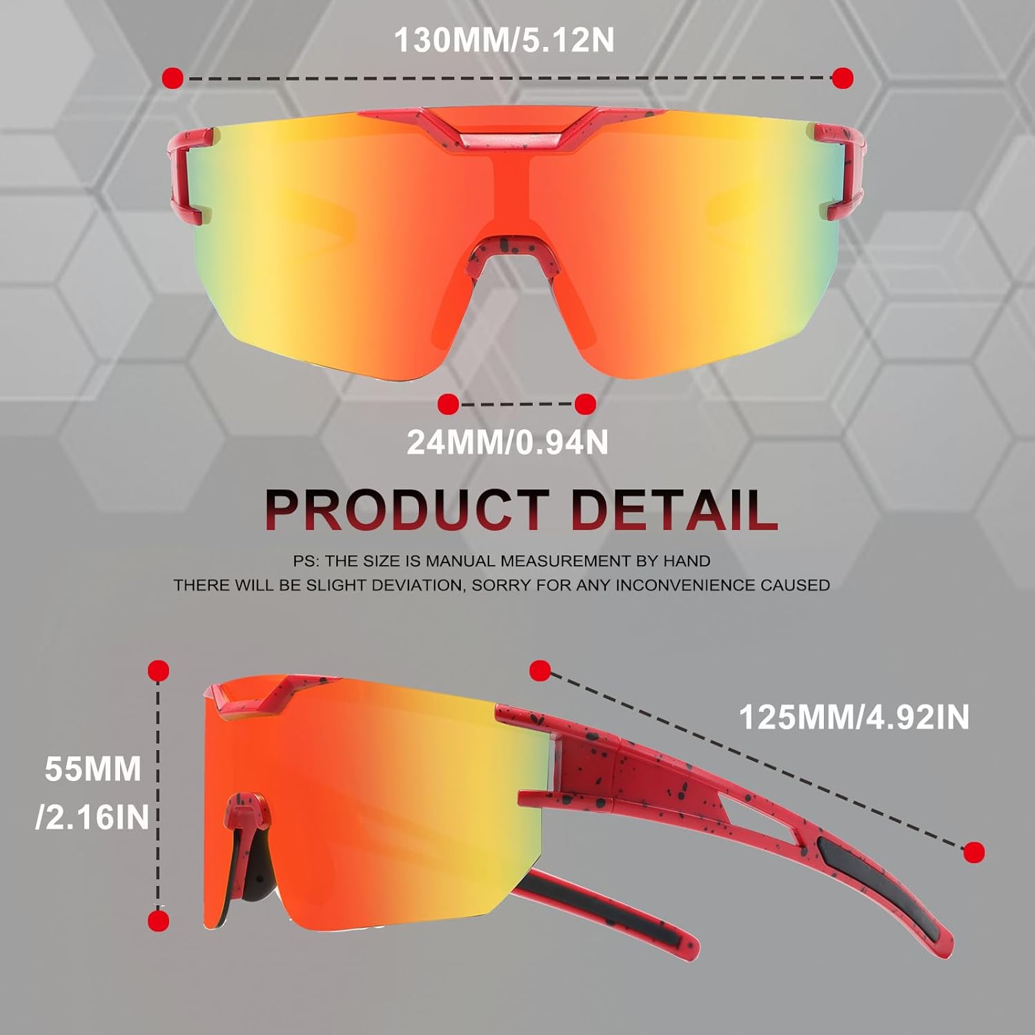 Kids Cycling Glasses, Sports Sunglasses for Adults & Youth, Ultra Light Sunglasses for running,cycling, baseball - Image 6