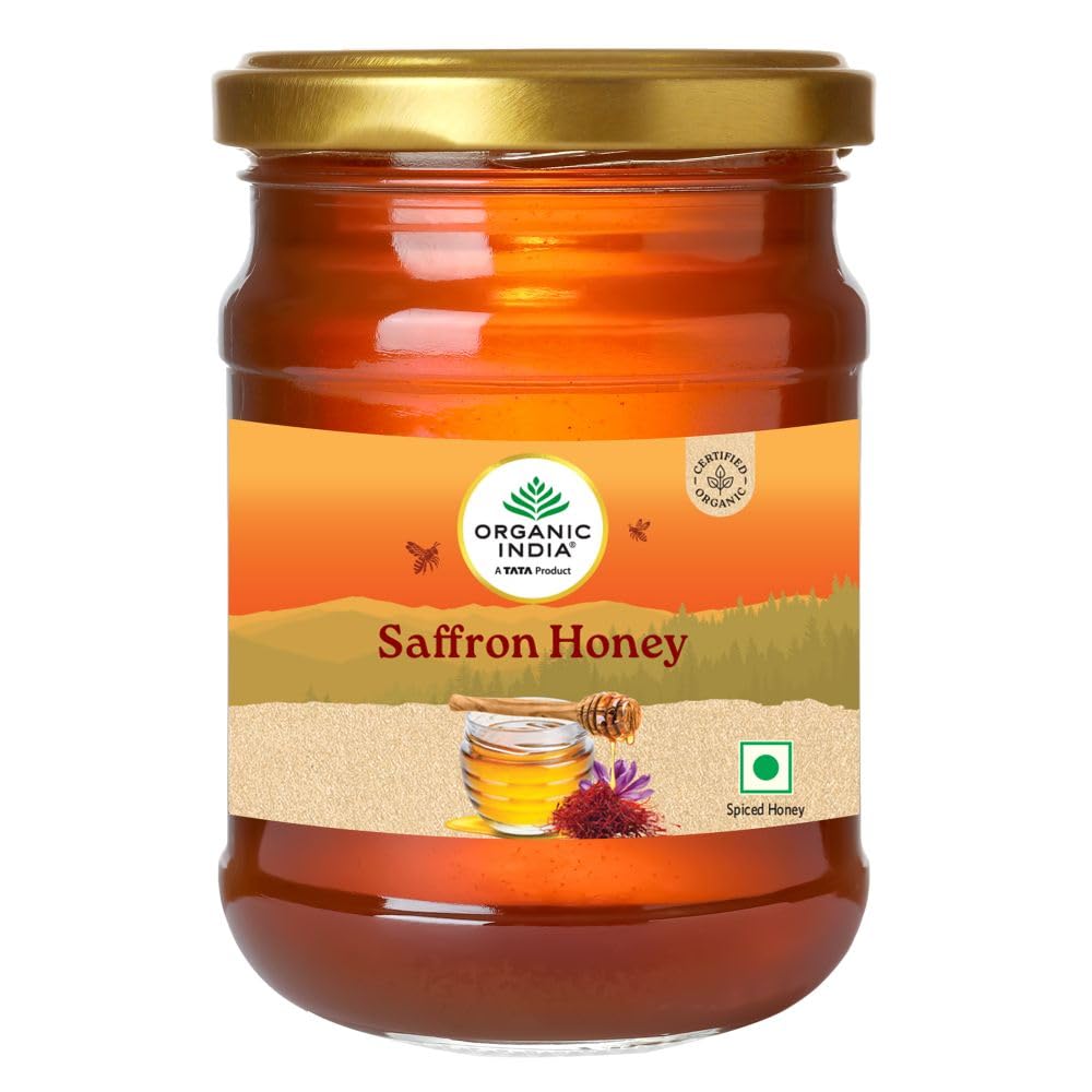 Organic India Saffron Honey, Certified Organic, 125g-picture-31