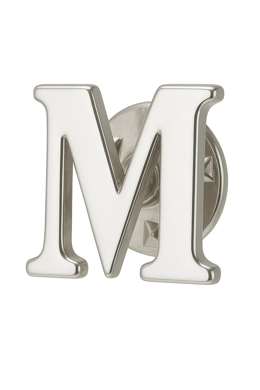 calixto Letter “M” Lapel Pin – Premium Polished Silver Color Initial Pin Badge for Jackets, Hats & Bags – Elegant Alphabet Monogram Accessory for Men & Women – Personalized Gift for Him or Her-picture-1