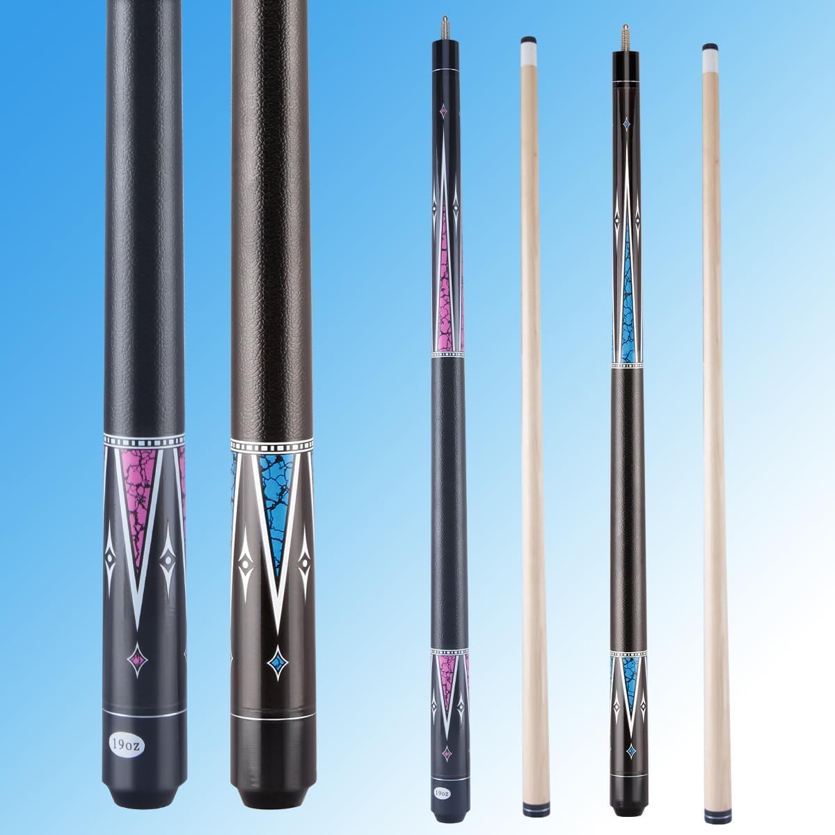 121,9 cm kurzer Billardqueue-Stick für Anfänger, kanadischer Ahorn-Billardqueues für enge Räume, 121,9 cm Billardqueue, Junior Größe Queues