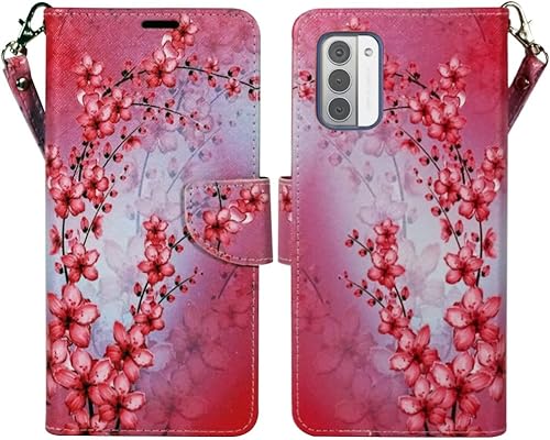 Zase Funda protectora para Nokia G310 5G (2023), diseño bonito, de piel sintética, cierre magnético con función atril, ranura para tarjeta de